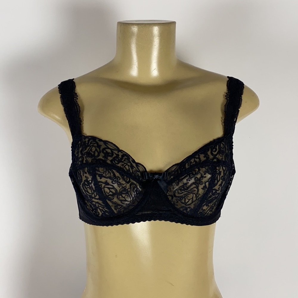 AGENT PROVOCATEUR MERCY BRA BLACK SIZE 34C